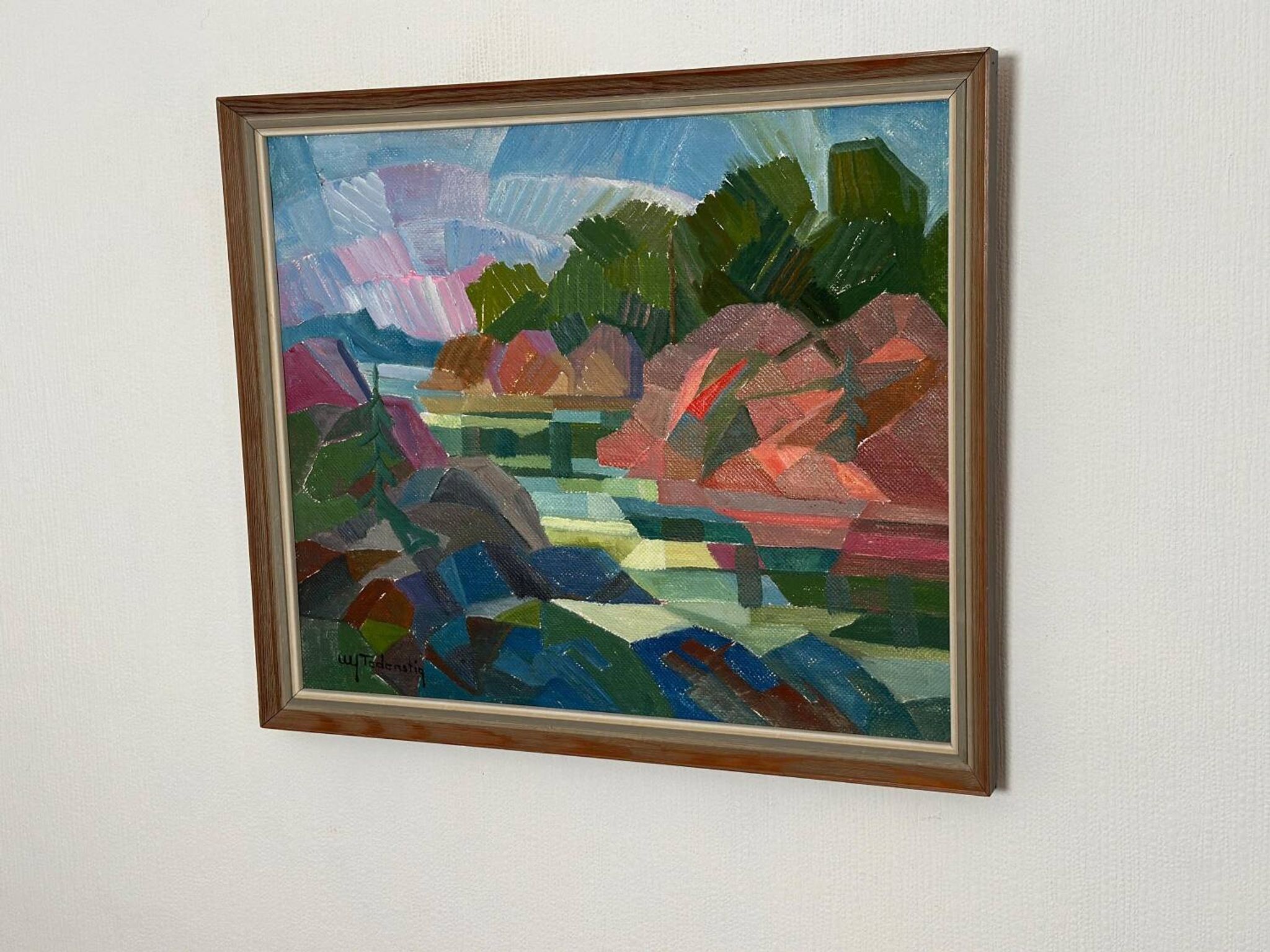 Swedish Oil on Canvas – “Autumn Landscape” by Ulf Tedenstig (1937–1999