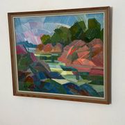Swedish Oil on Canvas – “Autumn Landscape” by Ulf Tedenstig (1937–1999