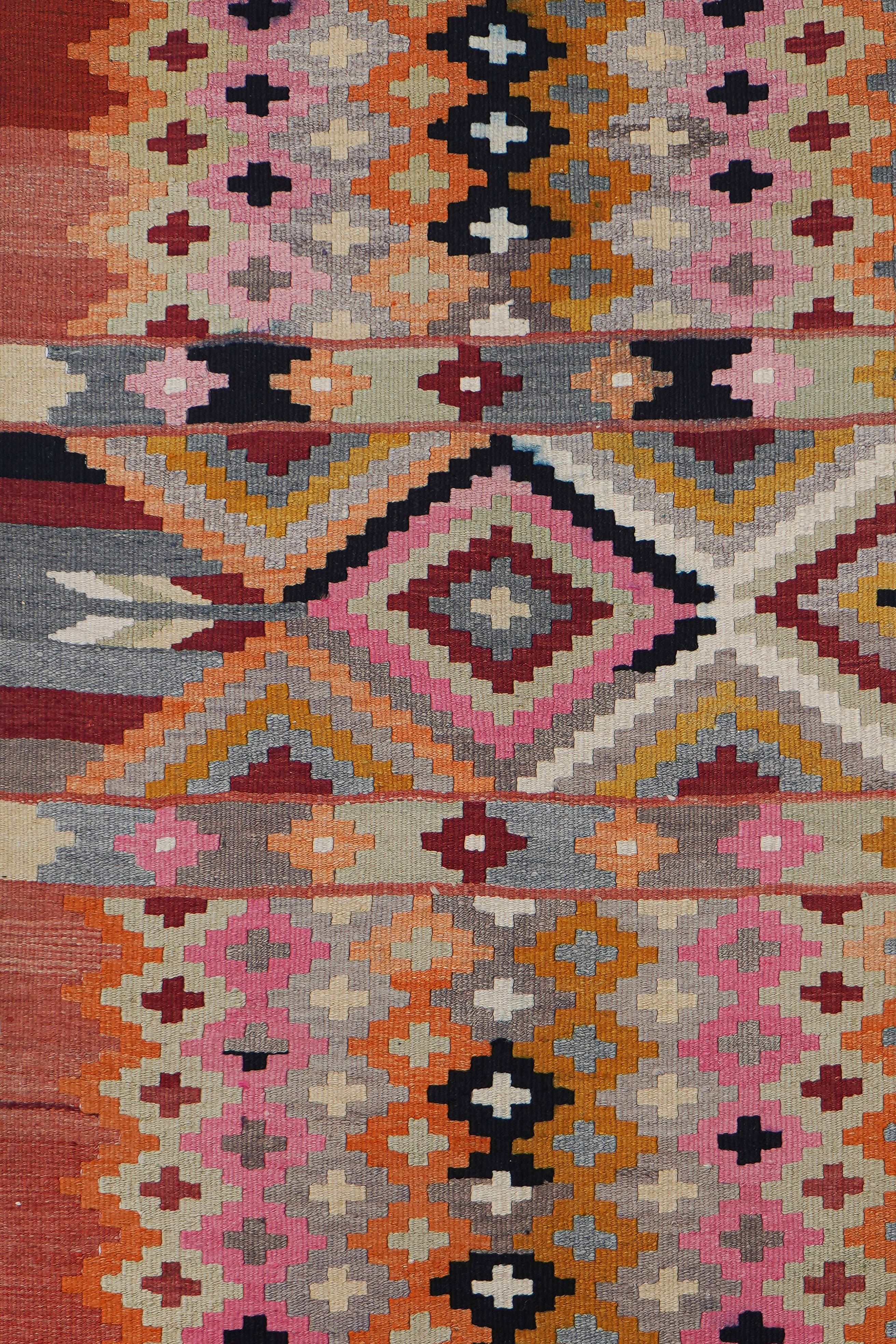 Vintage Turkish Oushak Handwoven Rug 82x443 cm