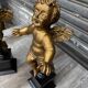 Pair of gilded cherubs on a Napoléon III base.