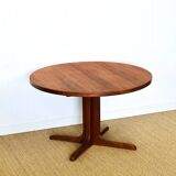Scandinavian round teak dining table 1960