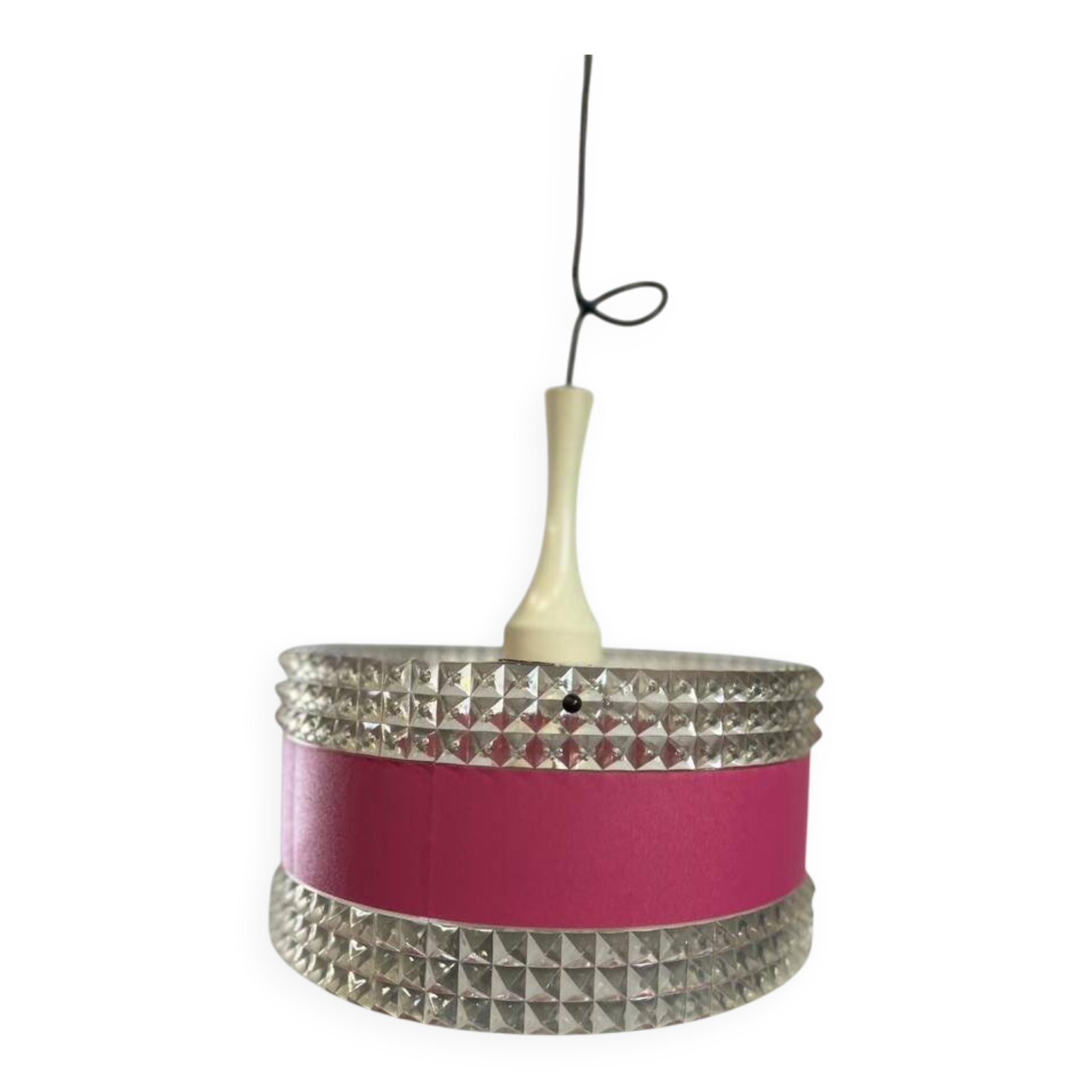 Vintage space age pink chandelier / suspension