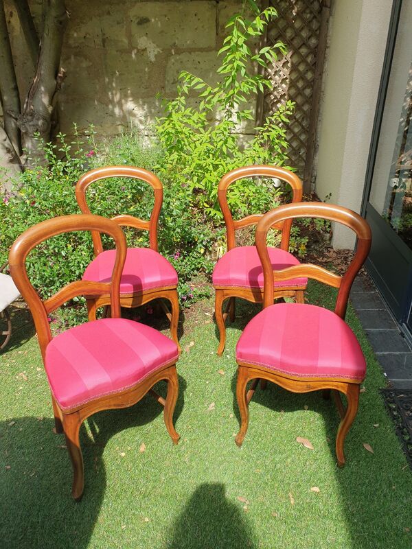 4 chaises Louis Philippe tapissées