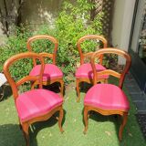 4 Louis Philippe upholstered chairs