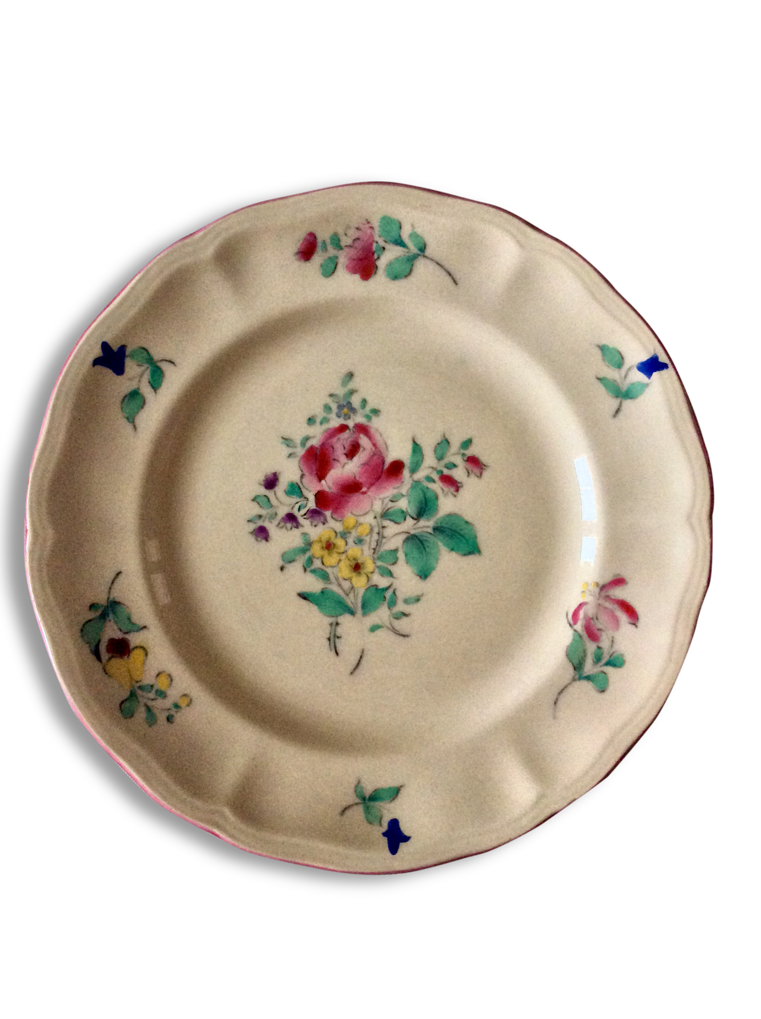 Pair of old plates of Lunéville
