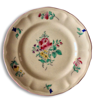 Pair of old plates of Lunéville