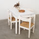 White extendable table, Italian design, 1980s, made in Italy