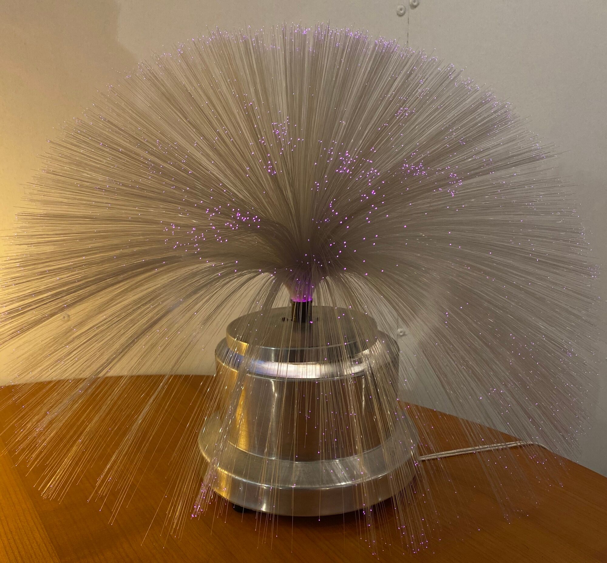 Optical fiberglass lamp called Yenni, 70s