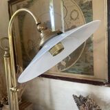 lampe italienne en laiton et opaline bras coulissant 67cm