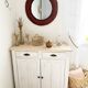 Vintage wicker mirror