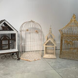 Iron and wood bird cage