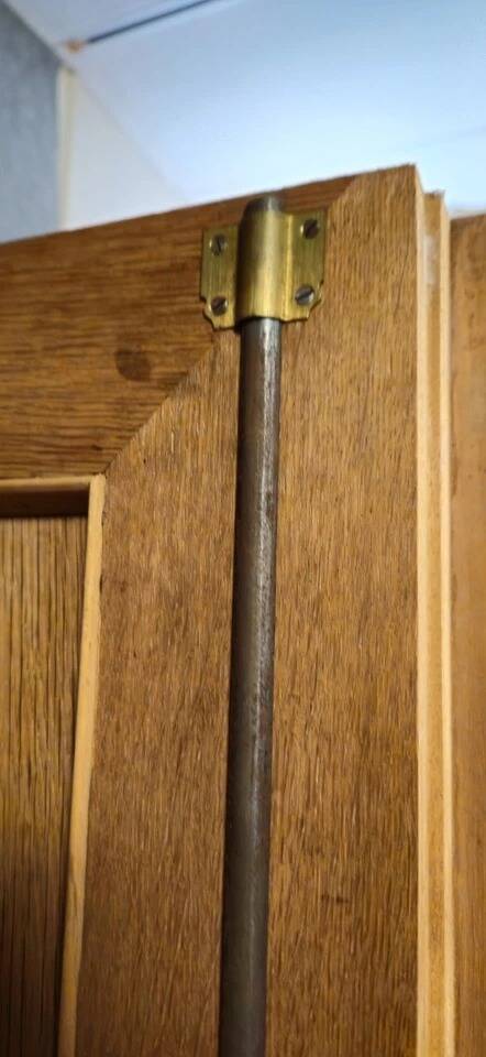 Antique Biedermeier style walnut wardrobe – Gendarme hat pediment