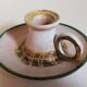 Duo of 50s ceramic hand candle holders