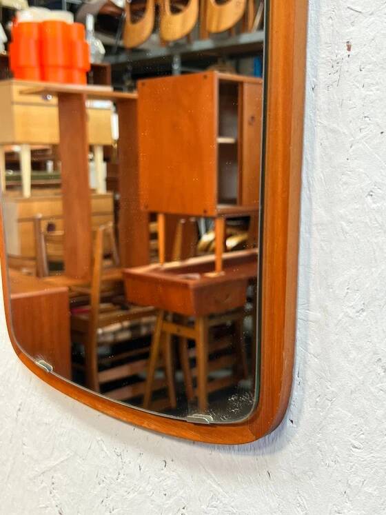 Vintage Rectangular Mirror, Teak, Sweden 1960's