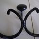 80 cm long wall coat door, made of wrought iron with 5 Suspensions in Bakelite - 70s