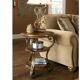 Traditional Dark Brown End Table with 3 Fixed Shelves