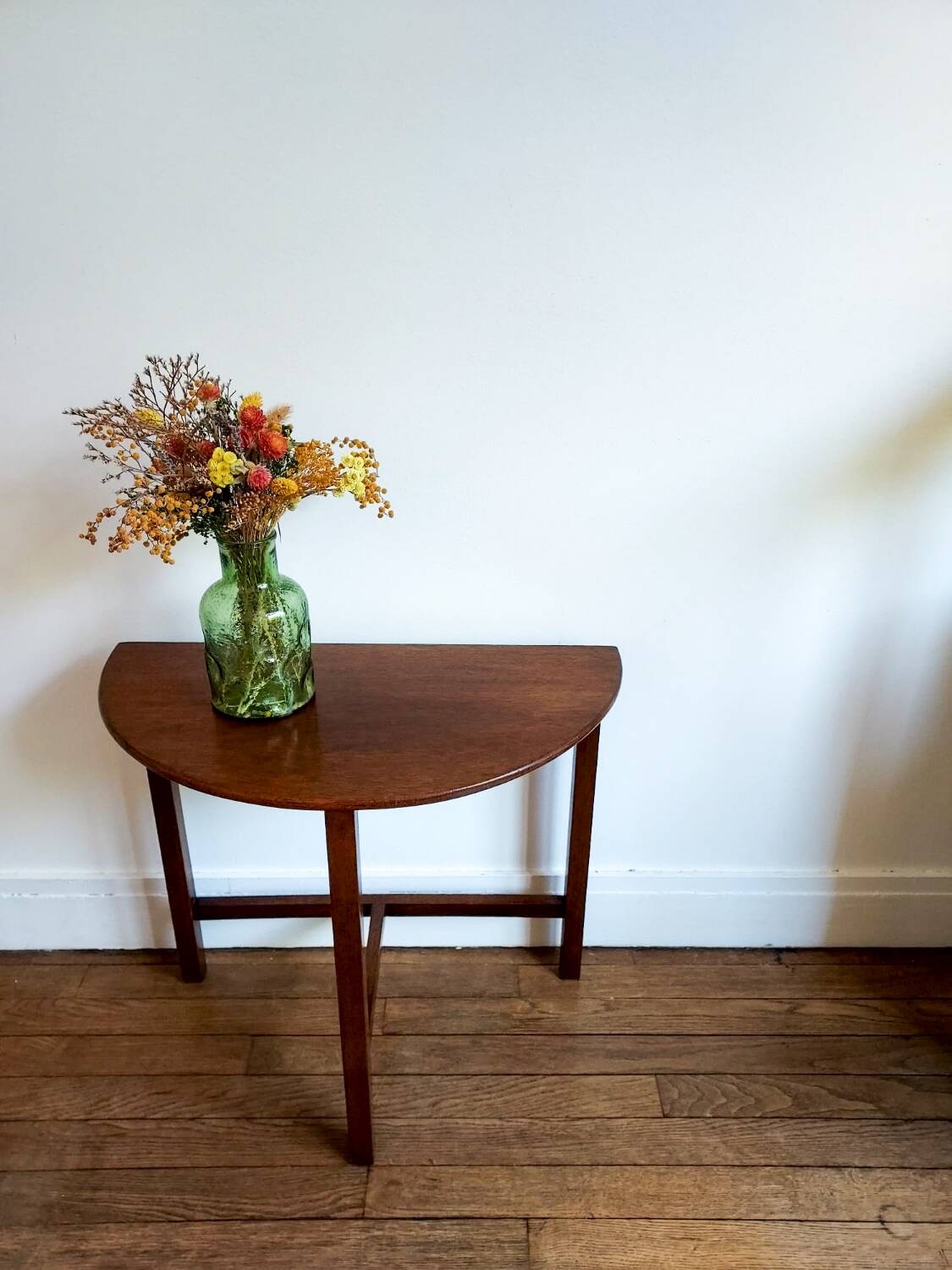 Vintage half-moon coffee table