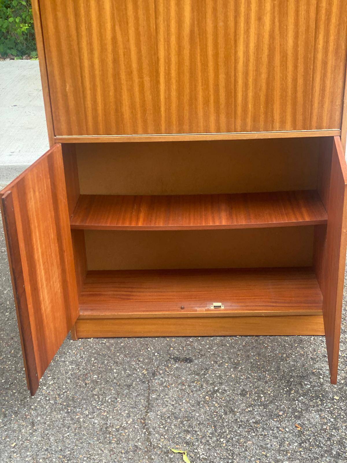 Scandinavian secretary with 3 doors, 1960.