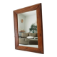 Vintage Art Deco wooden mirror from the 1950s.