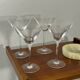 Set of 4 martini glasses