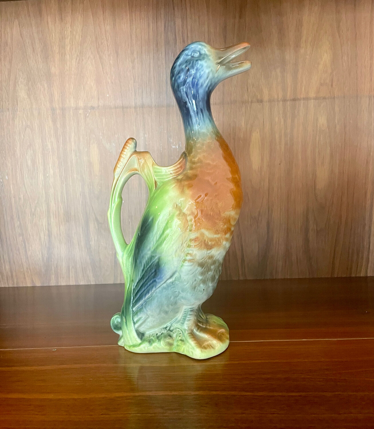Carafe pichet canard colbert en barbotine de Saint Clément