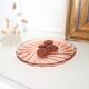 Vintage pink glass dish ART DECO style 1950