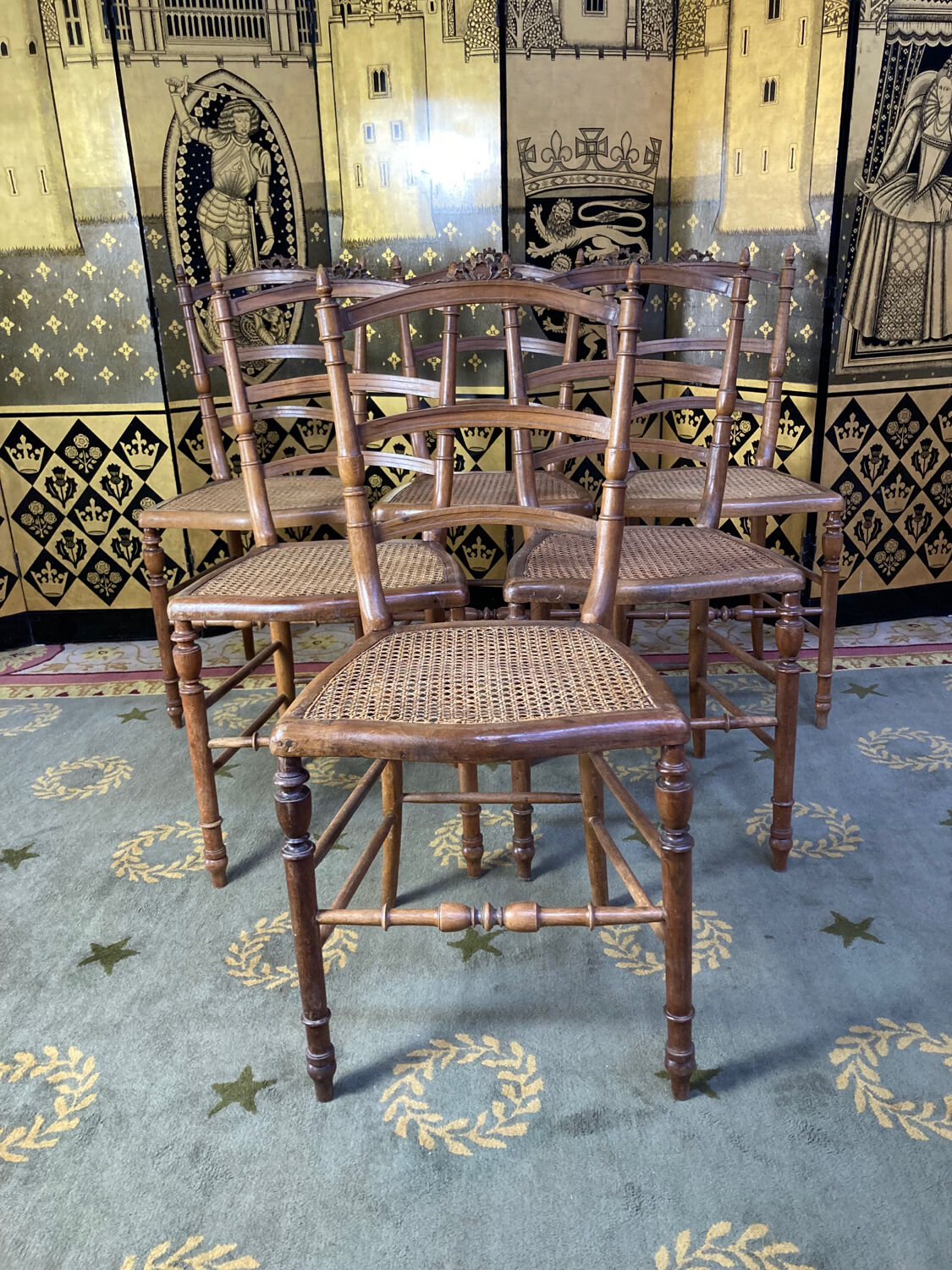 6 Art Nouveau chans chairs