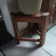 Tabouret en rotin brûlé années 60