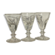3 glasses old bistro thick aperitif