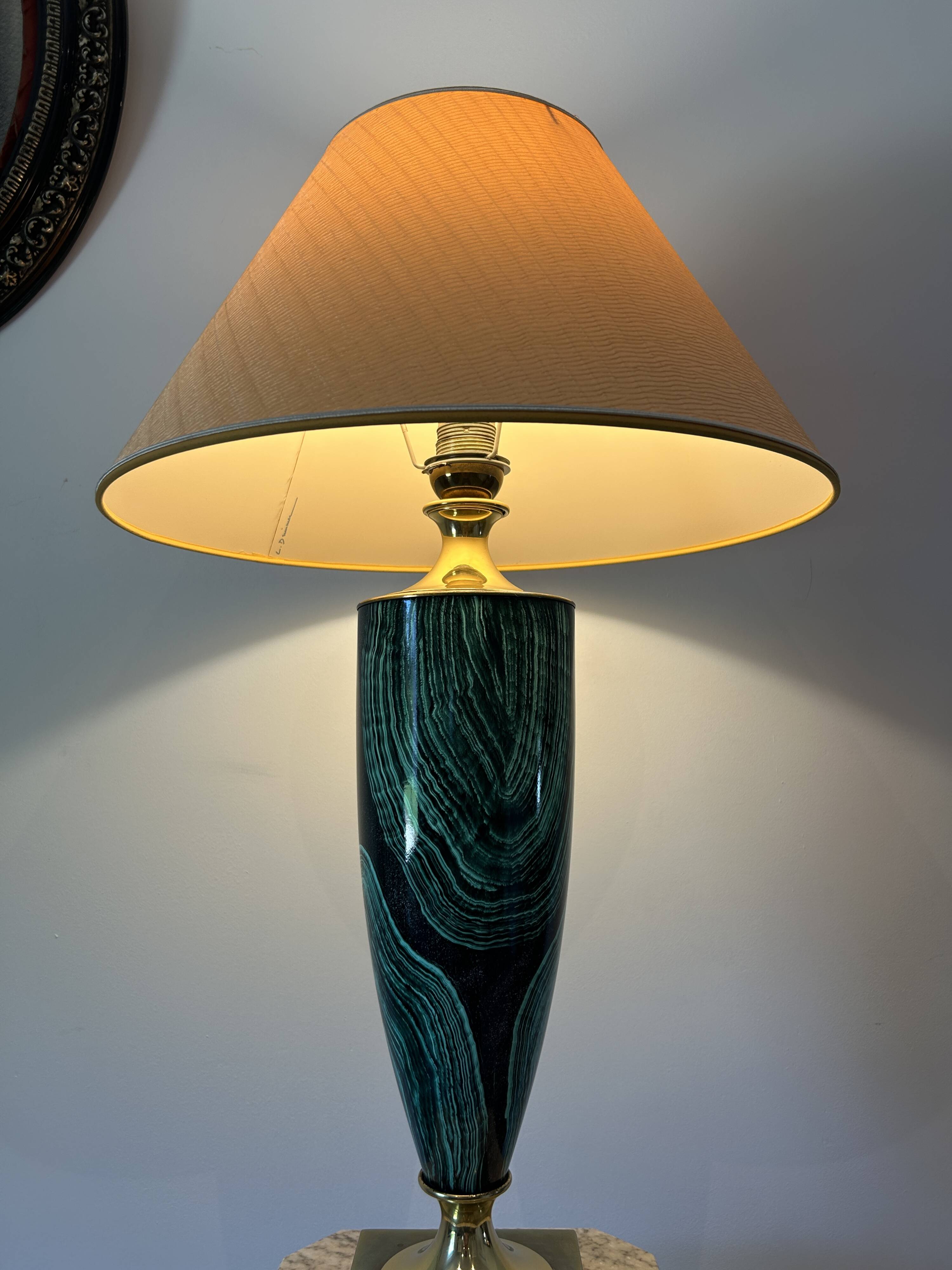 Superb ceramic lamp from the house "Le Dauphin".