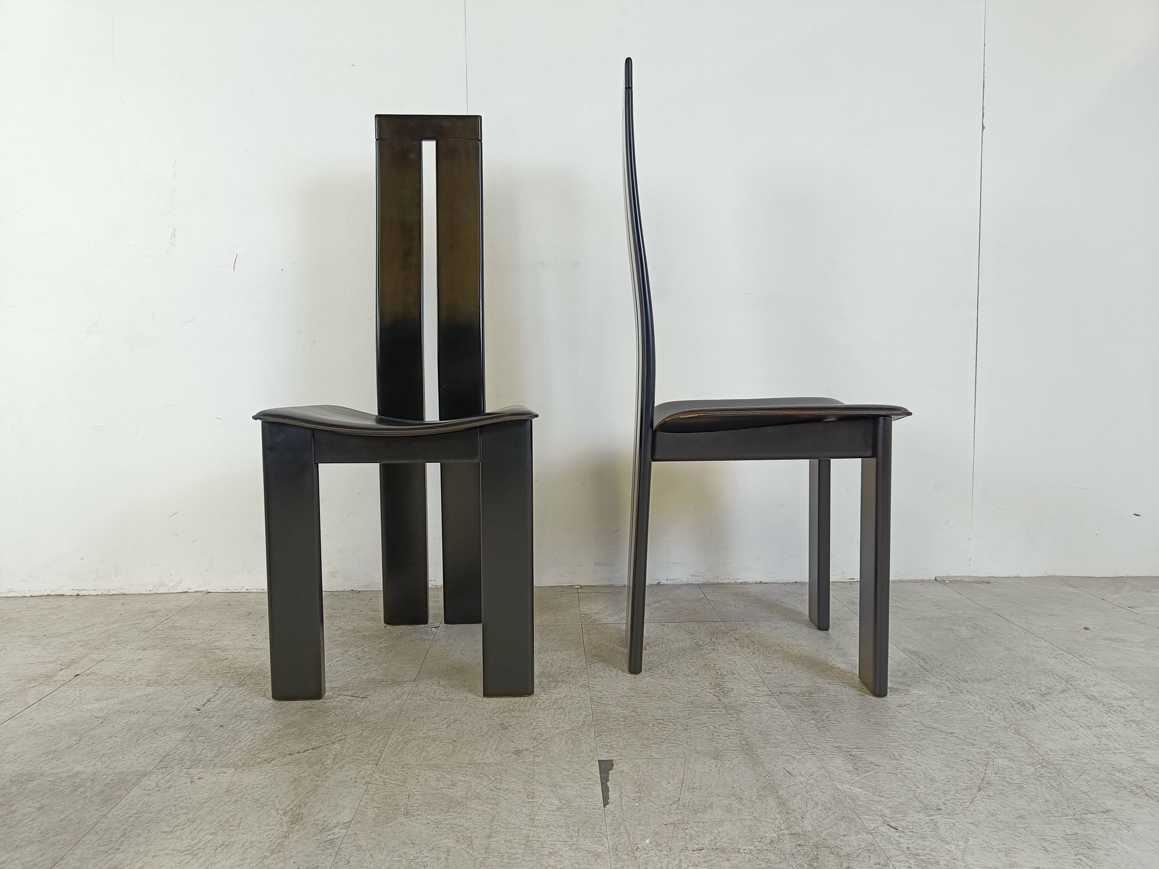 Set of 4 dining chairs by Pietro Costantini for Ello, 1980s