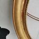 Frame oval 1st moitie of the xixth wood golden stucco