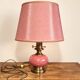 Neo-Victorian table lamp with pink opaline glass and brass – Vintage 1970s