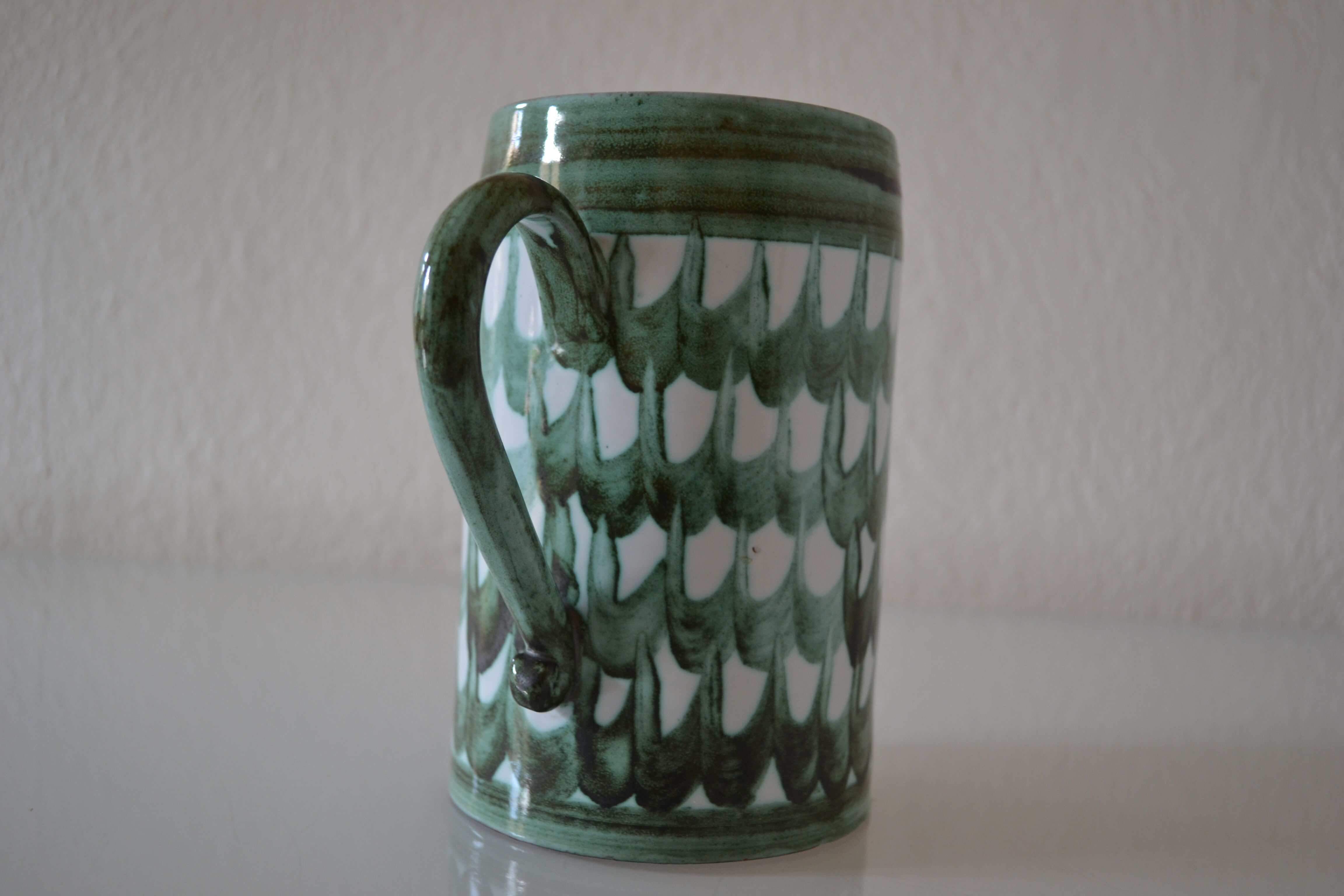 Vintage ceramic beer mug hallstatt austria