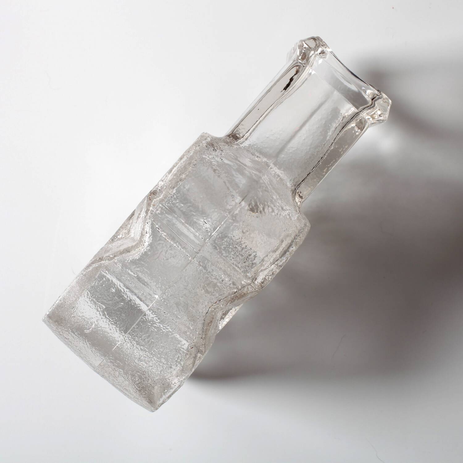 Pressed Glass Vase On The Rocks by Heiner Düsterhaus / Walther Glas / 1972