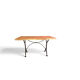 Bistro table, cast iron base and solid oak top.