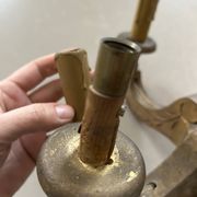 Lustre en bois doré ancien