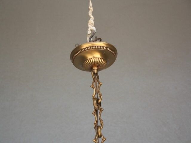 Gilded tassels time 1900 bronze chandelier