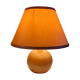 Lampe de chevet pied boule bois blond, abat jour ecru