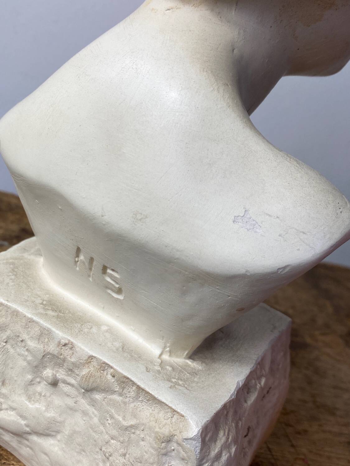 Plaster bust of a young girl