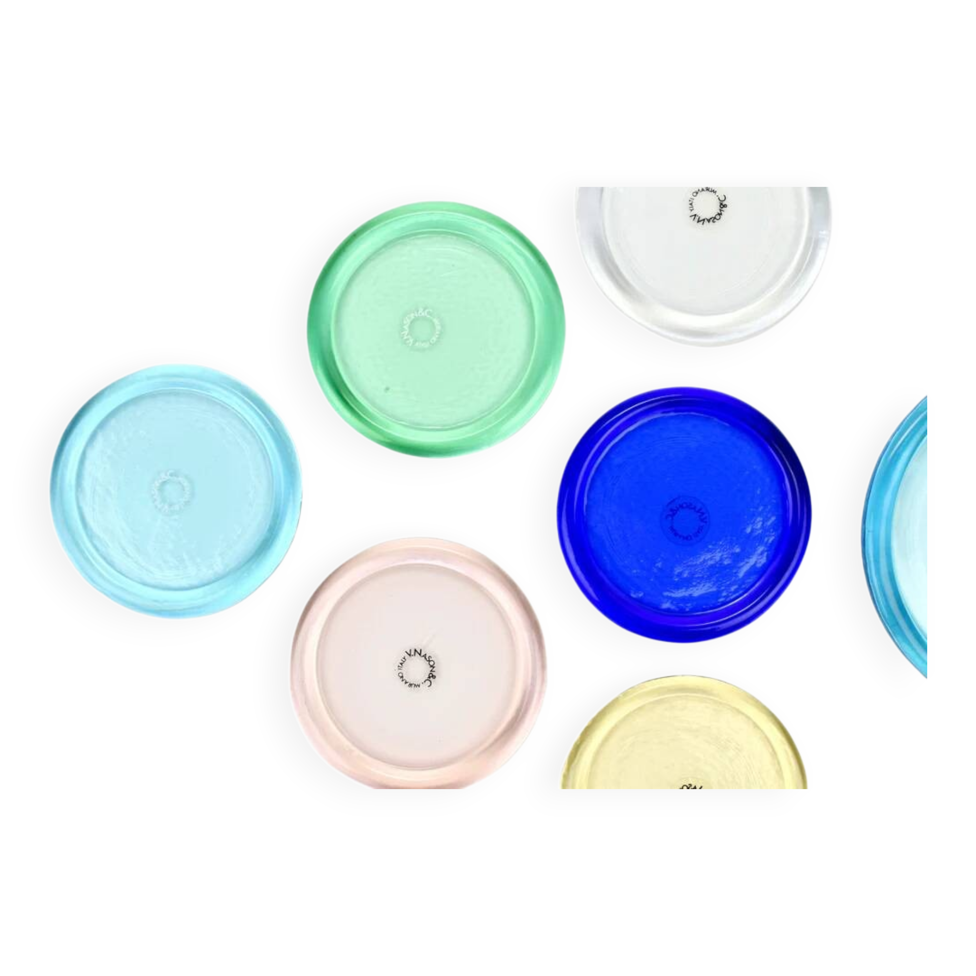 Vintage Murano Glass Coasters by V. Nason & C.