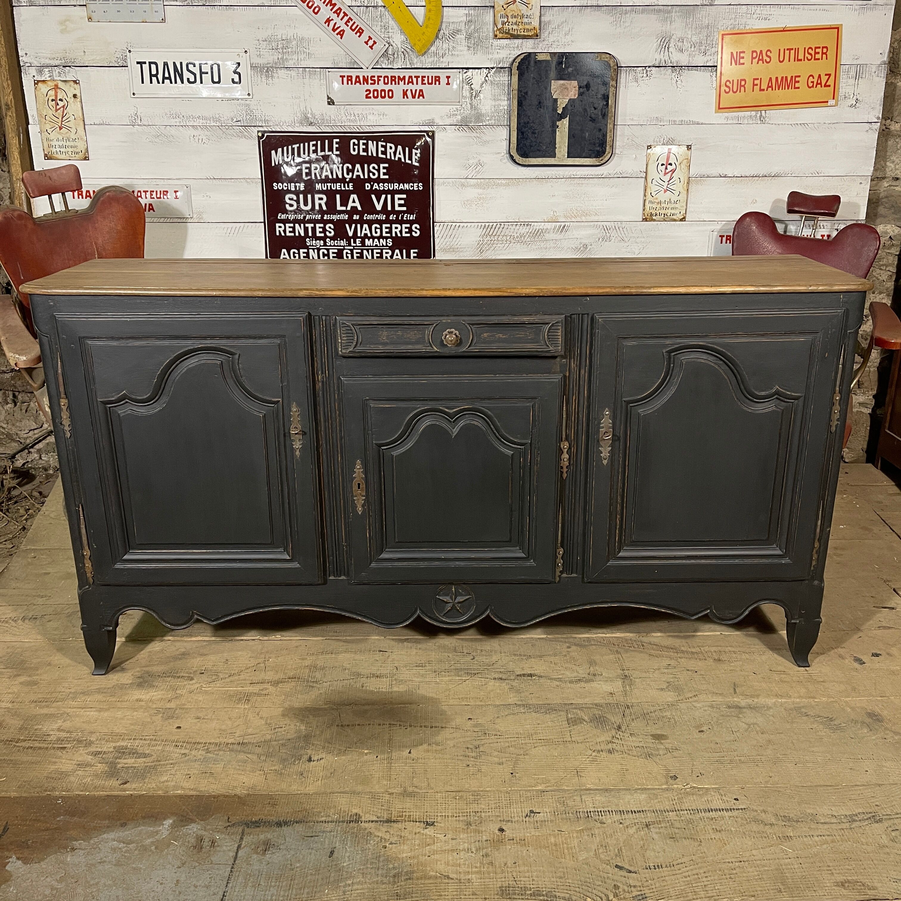 Louis XV oak sideboard