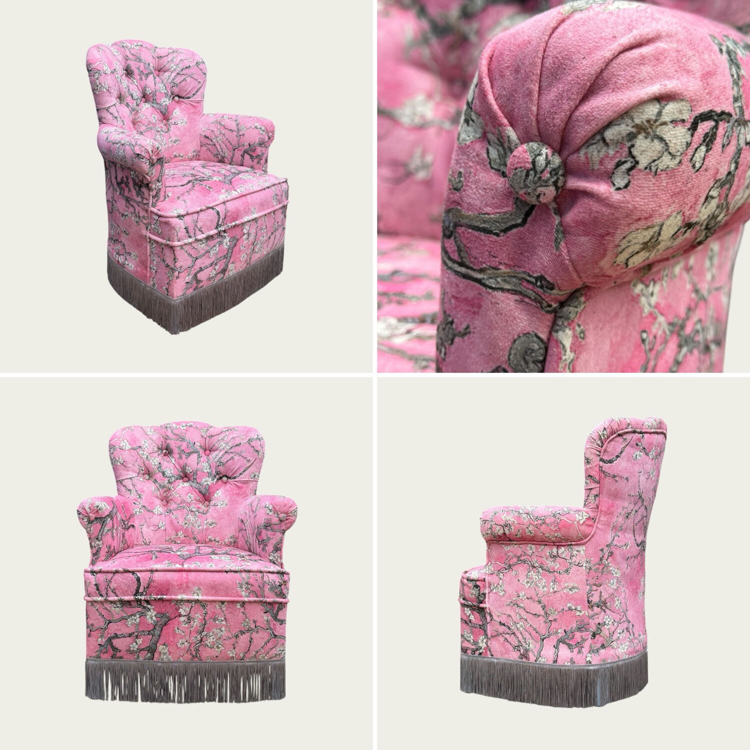 Vintage pink frog chair