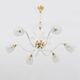 Ercole barovier art dèco italian murano glass and brass chandelier, 1935s