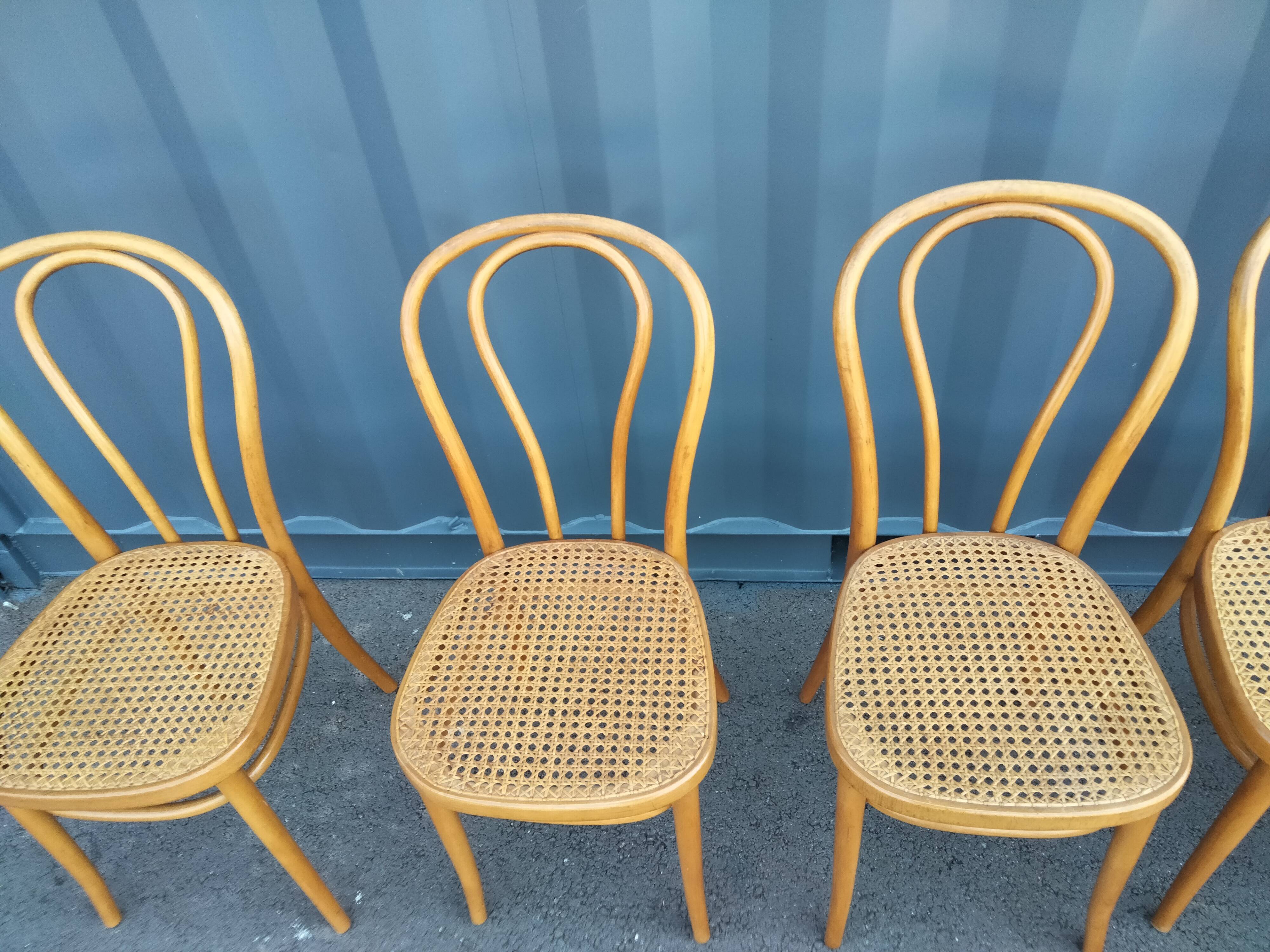 6 vintage cannees chairs old