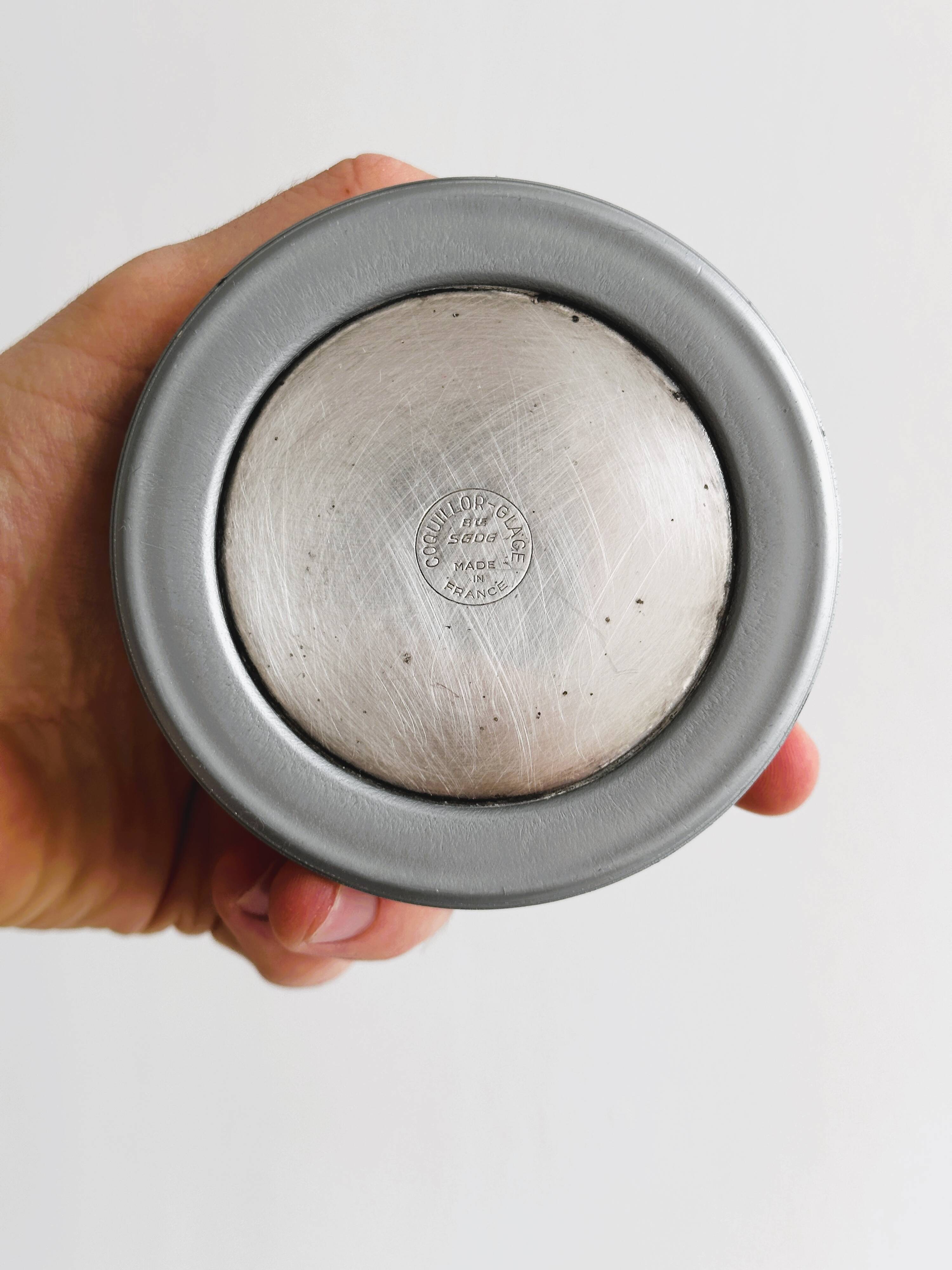 Antique metal butter dish