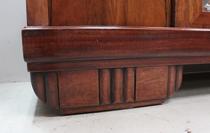 Wardrobe, walnut and mahogany, art deco - 1930 / 1940
