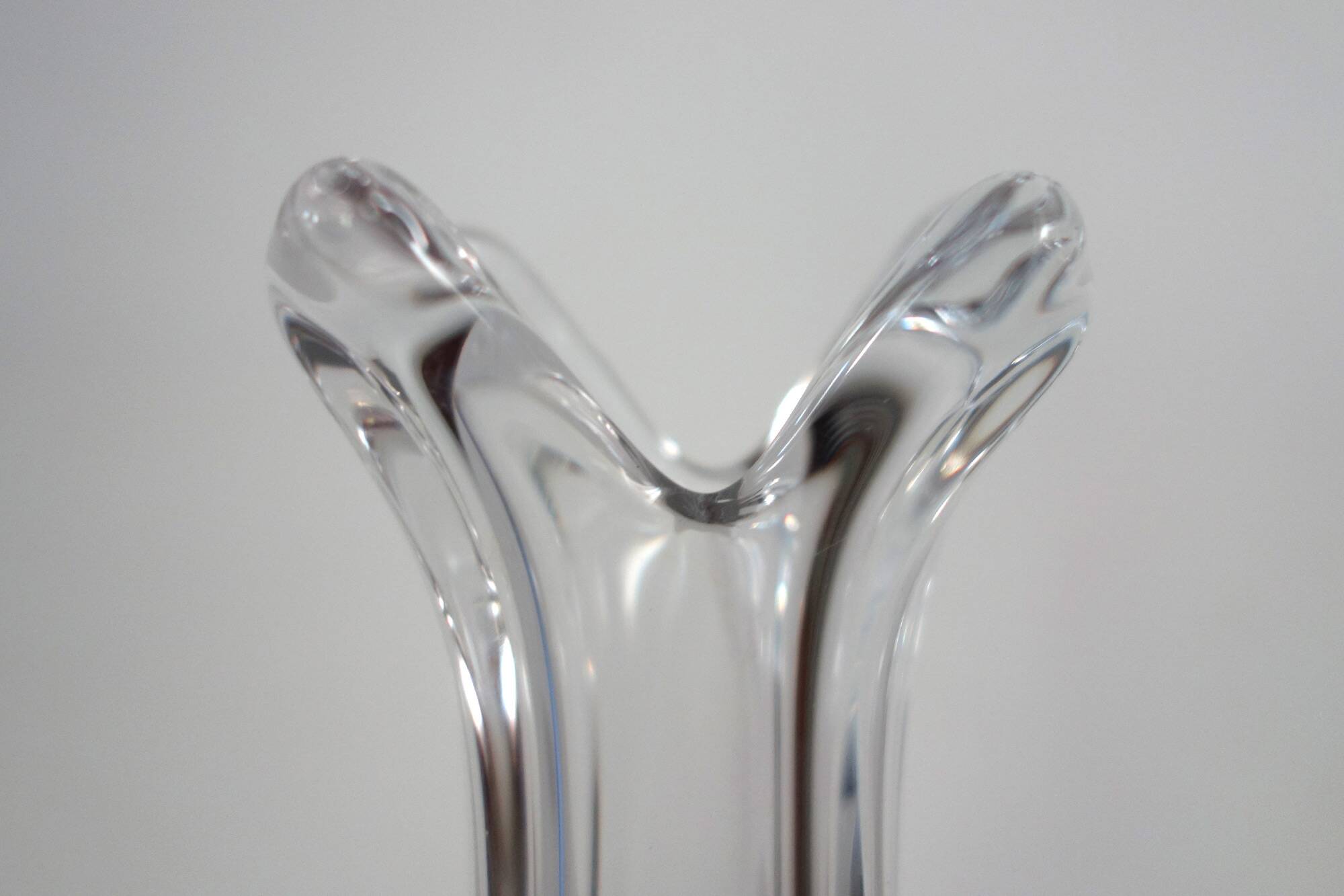 Large Daum crystal soliflore vase H32cm
