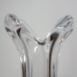 Large Daum crystal soliflore vase H32cm