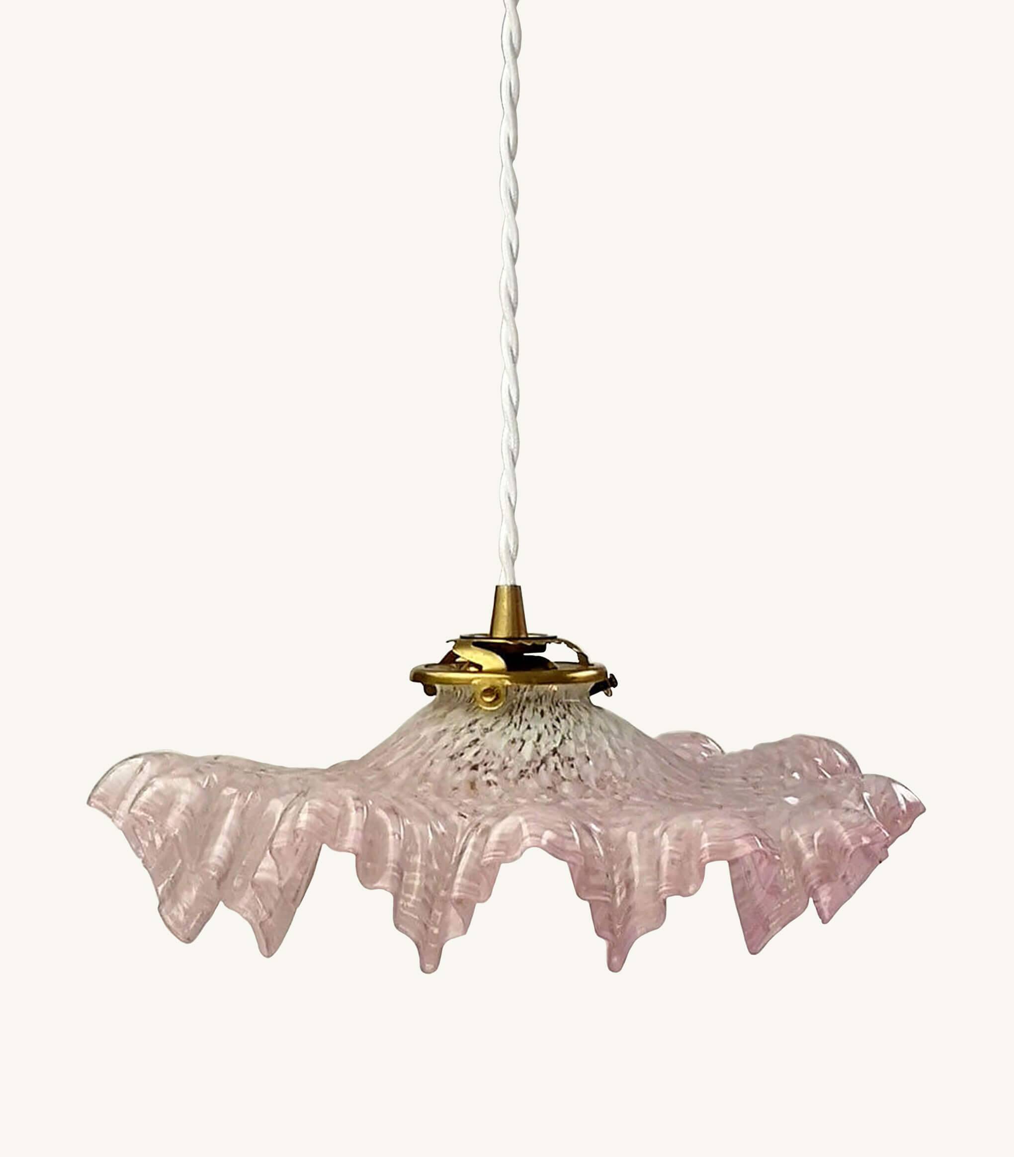 Suspension glass of pink clichy *C11